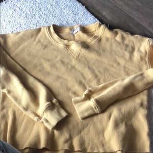 Yellow waffle long sleeve